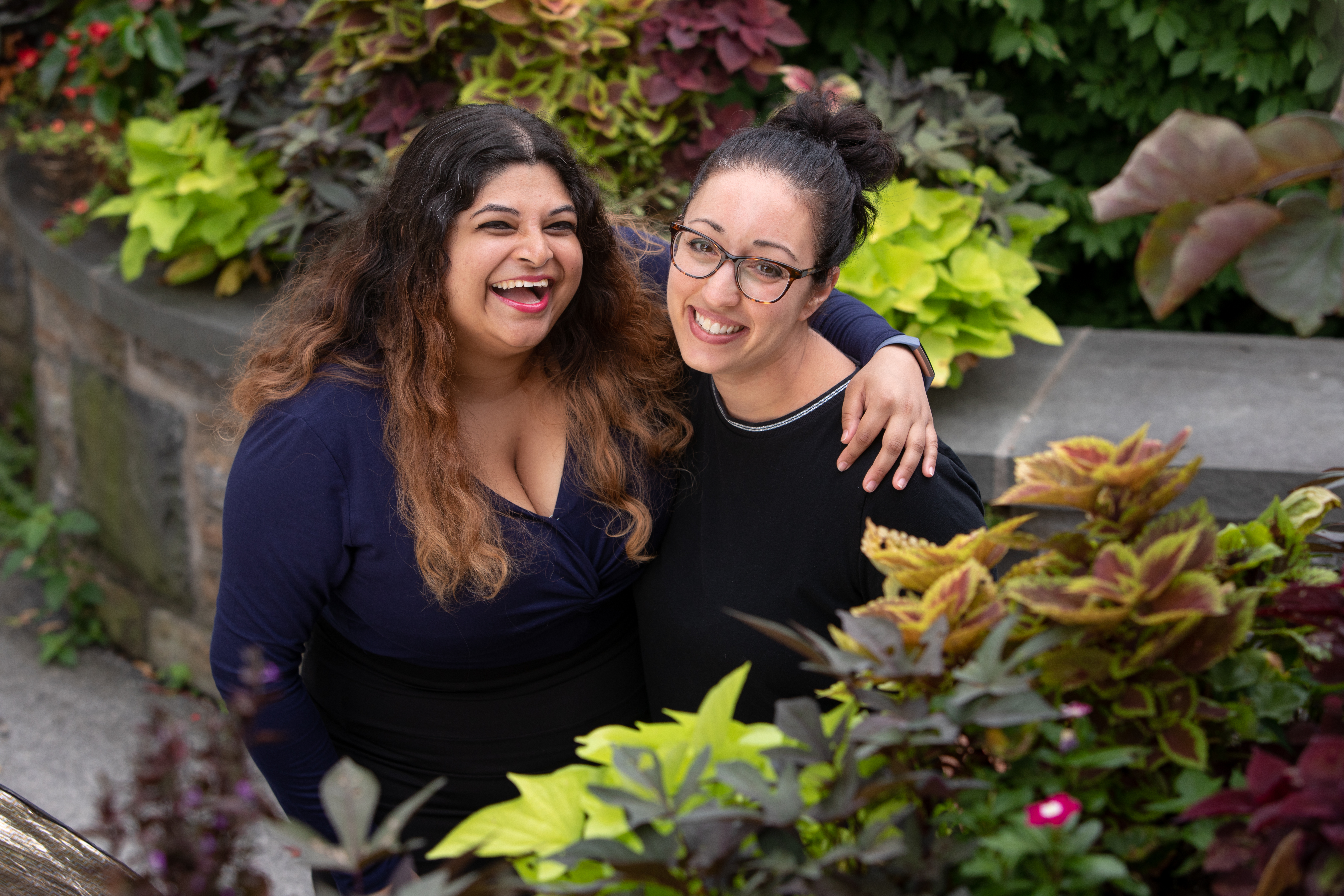 Sue Singh, left, with Queensborough Community College Student Adviser, Ms. Amanda Tambe.